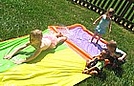 Savannah showed everyone how to use the slip-and-slide