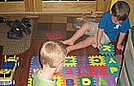 Ricky and Ethan are working on an alphabet puzzle