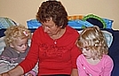 Reading a story with Corin's Oma