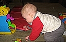 He's crawling!