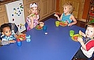 Enjoying cookies and watermelon for Savannah's birthday