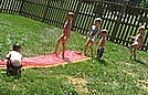 The kids are having a parade