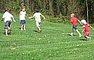 Playing freeze tag in the big field