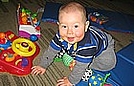 He'll be crawling soon!